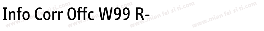 Info Corr Offc W99 R字体转换